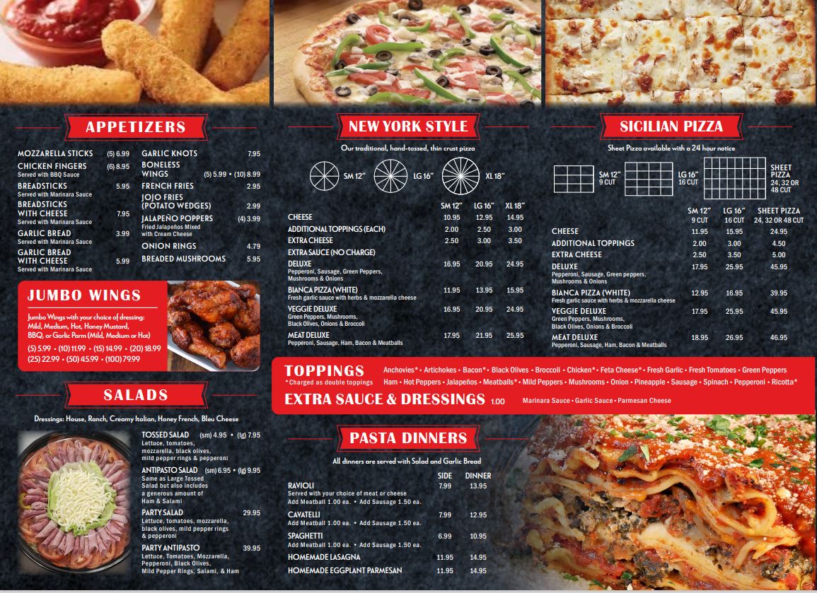 Menu P & P New York Style Pizza (Mentor)-1